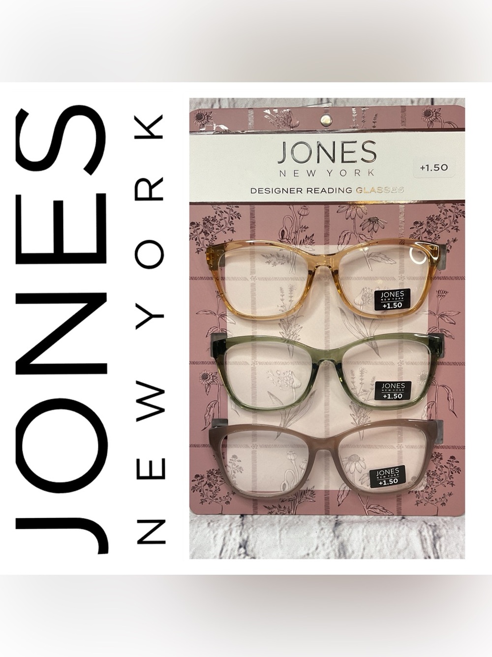 🌟🌟 Jones New York Reading Glasses Trio in Amber, Olive, Taupe